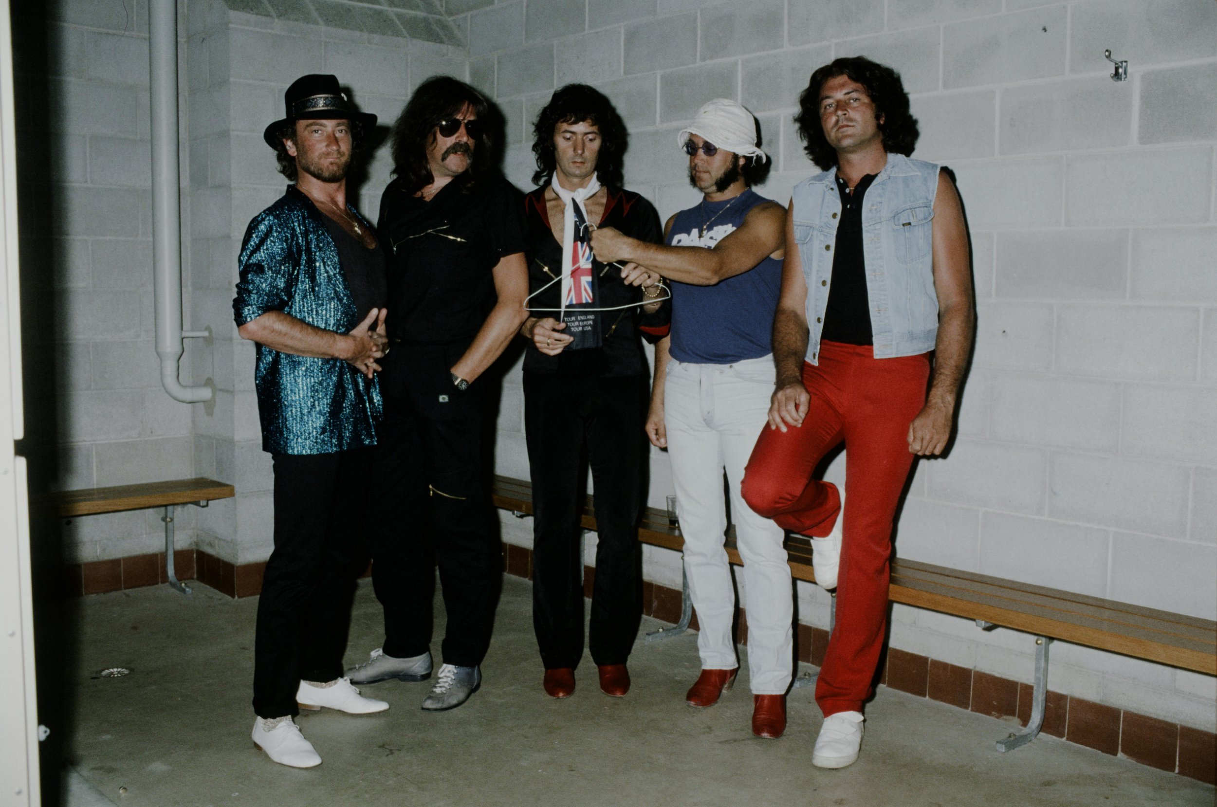 Deep Purple in backstage on Perfect Strangers tour in 1984